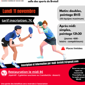 Match De Tennis De Table Affiche