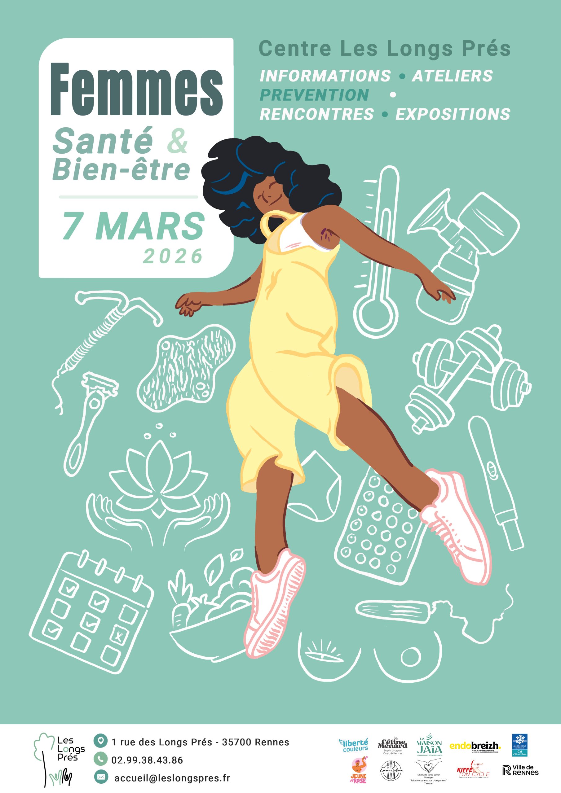 Affiche Santé & Bien-être des Femmes, Les Longs Prés