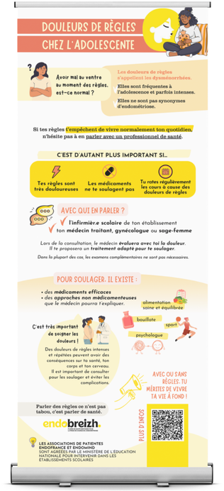 Panneau Douleurs De Règle Adolescente Mockup Roll Up