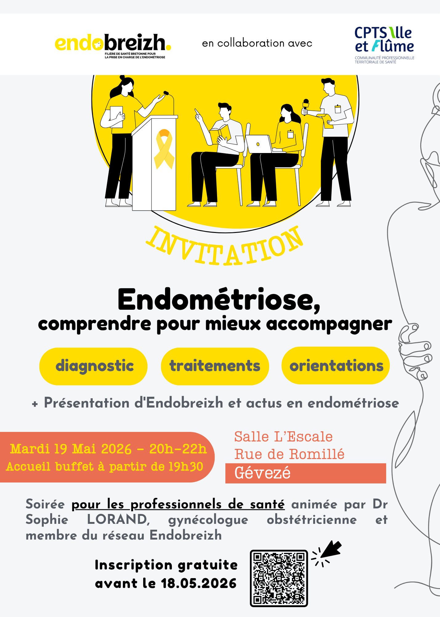 Invitation Soirée Sensibilisation Endométriose Png